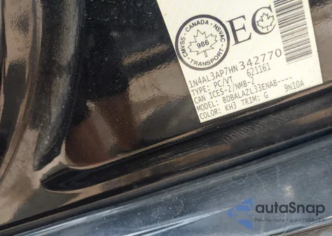 2017 Nissan Altima 2.5/2.5 S/2.5 Sl/2.5 Sr/2.5 Sv из США, поврежденный, VIN 1N4AL3AP7HN342770